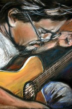 Jeff(another pastel by HT) tuning up.