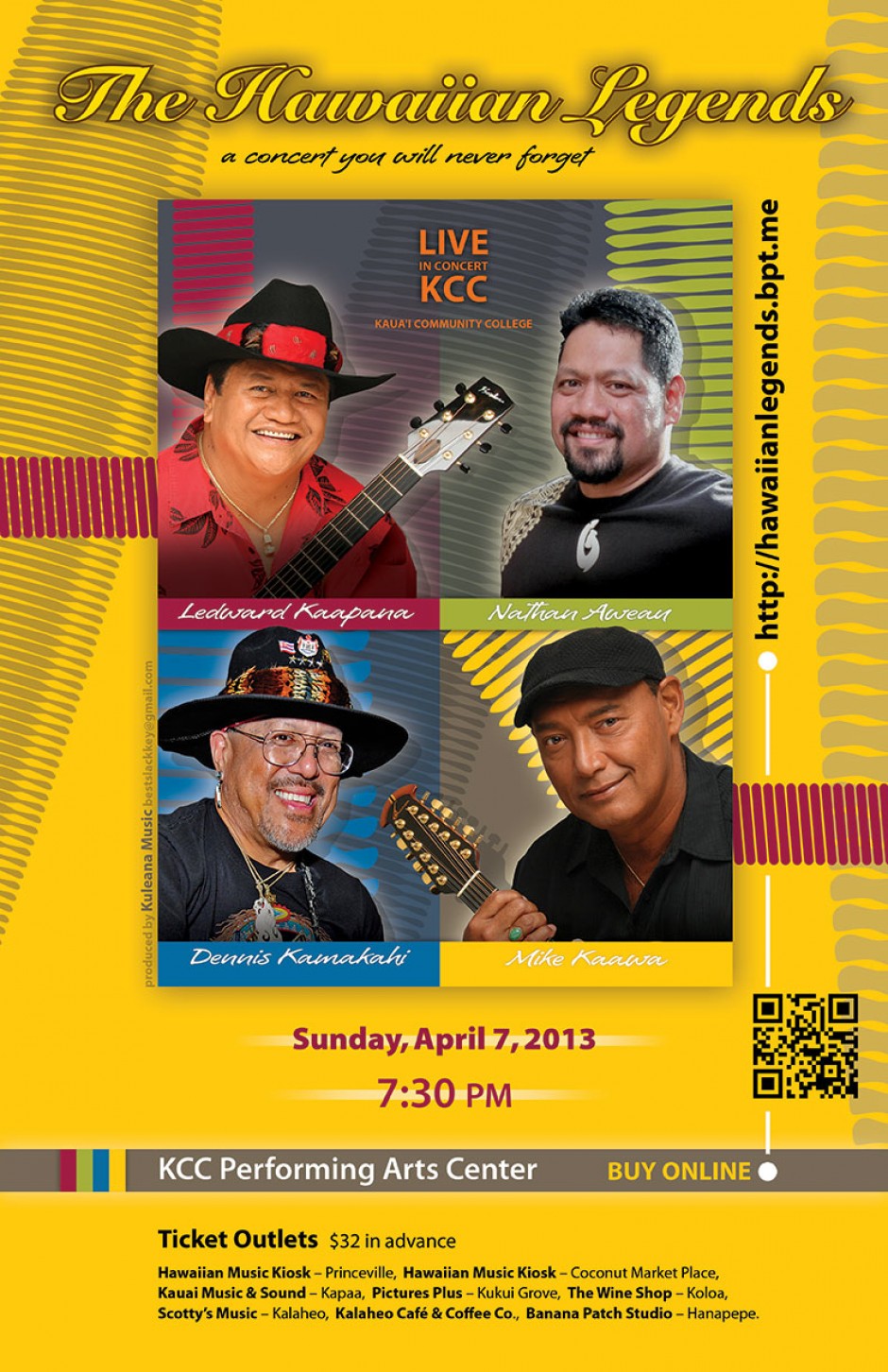 The Hawaiian Legends. A Concert You Will Never Forget - Sunday April 7 ...
